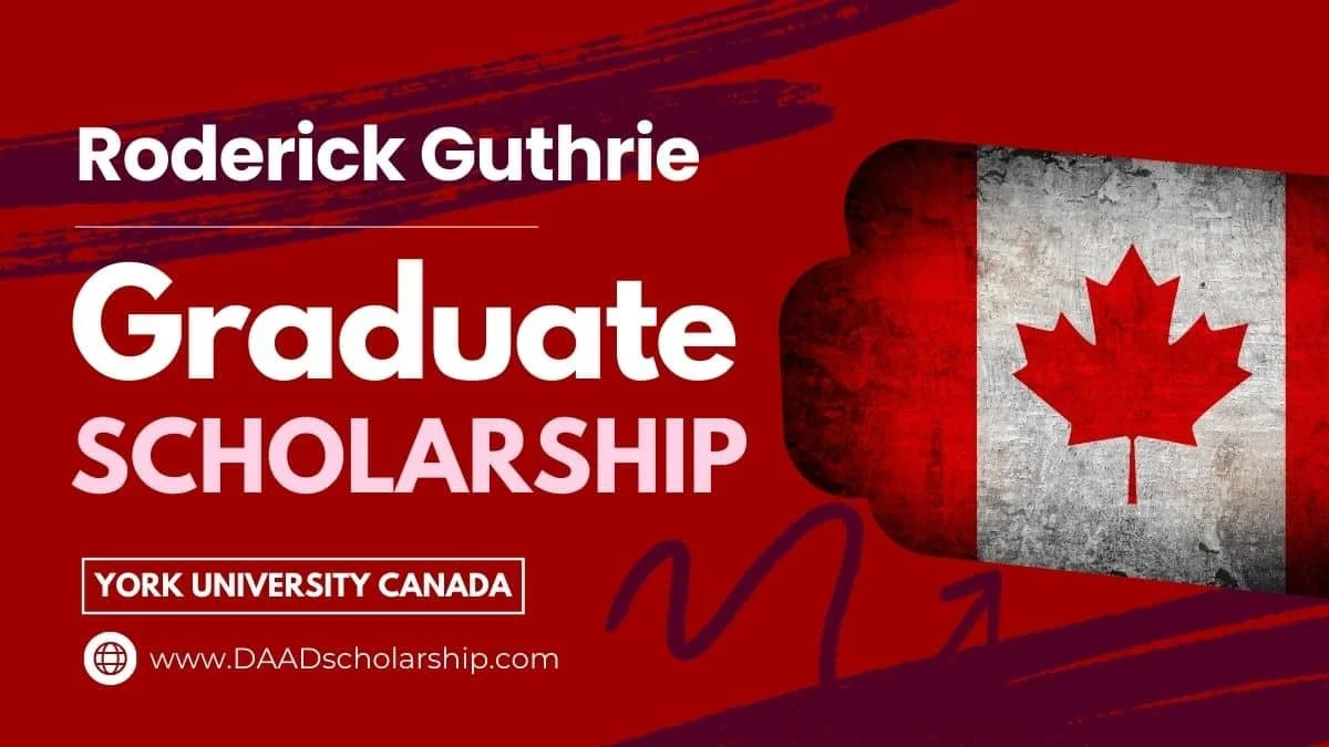 York University Roderick Guthrie Scholarship Canada 2024